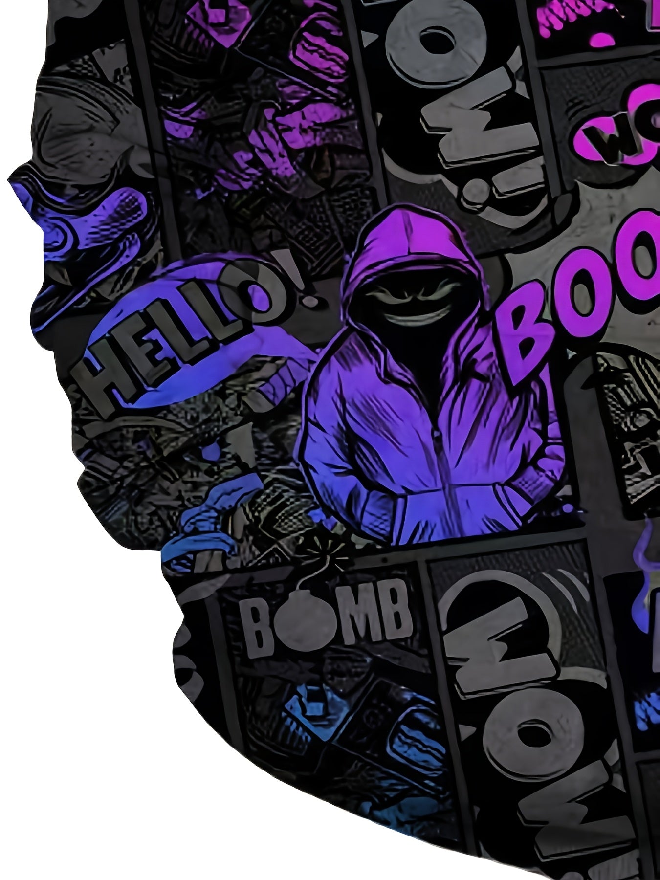 Conjunto de Sudadera con Capucha y Pantalones Estampados Hombre