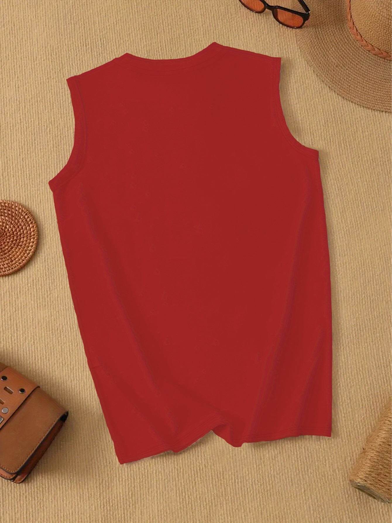 Camiseta Casual Sin Mangas para Mujer con Estampado "ESTOY EN MODO / NO ME IMPORTA"