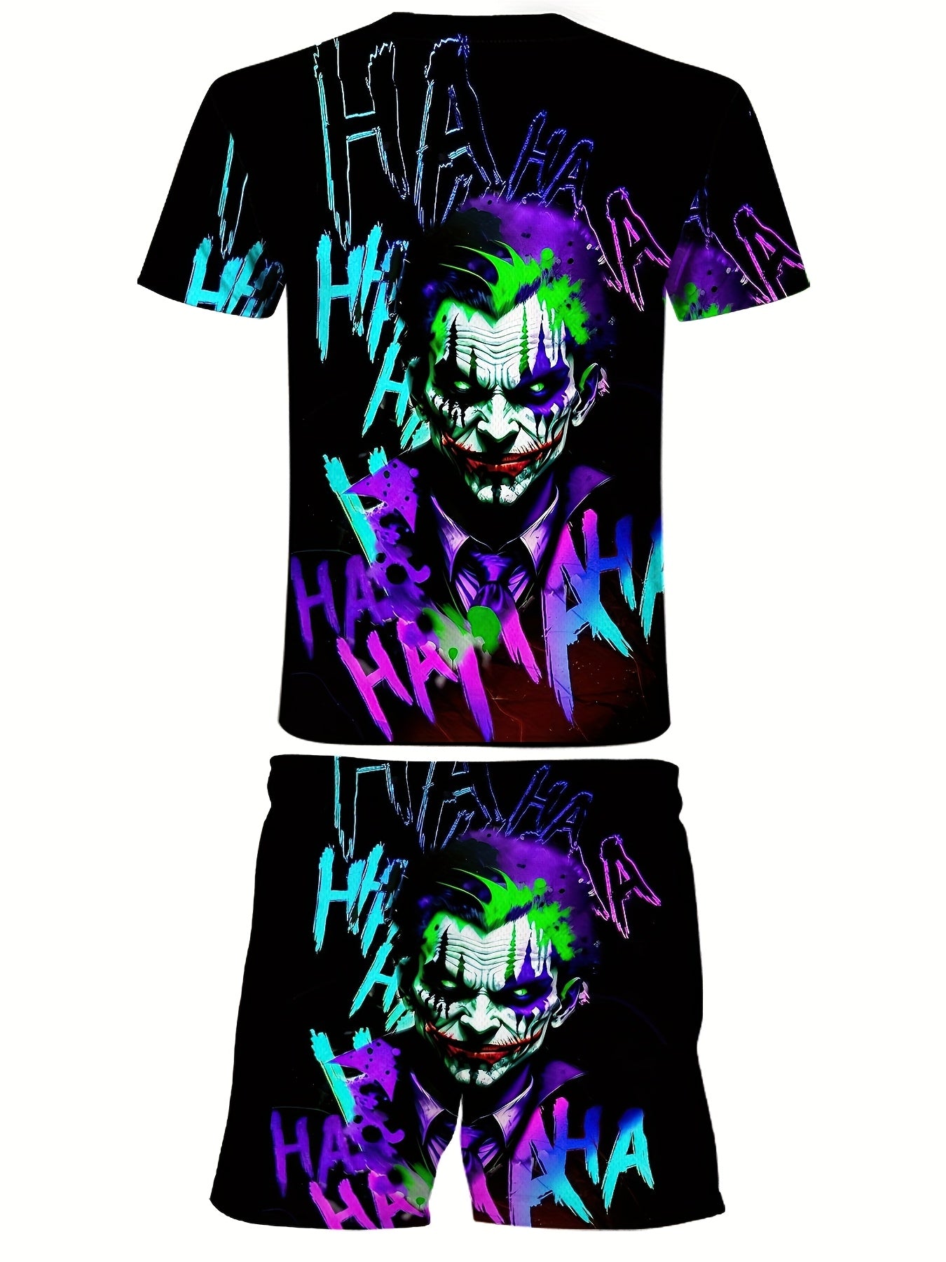 Conjunto casual de dos piezas hombre con estampado digital de payaso