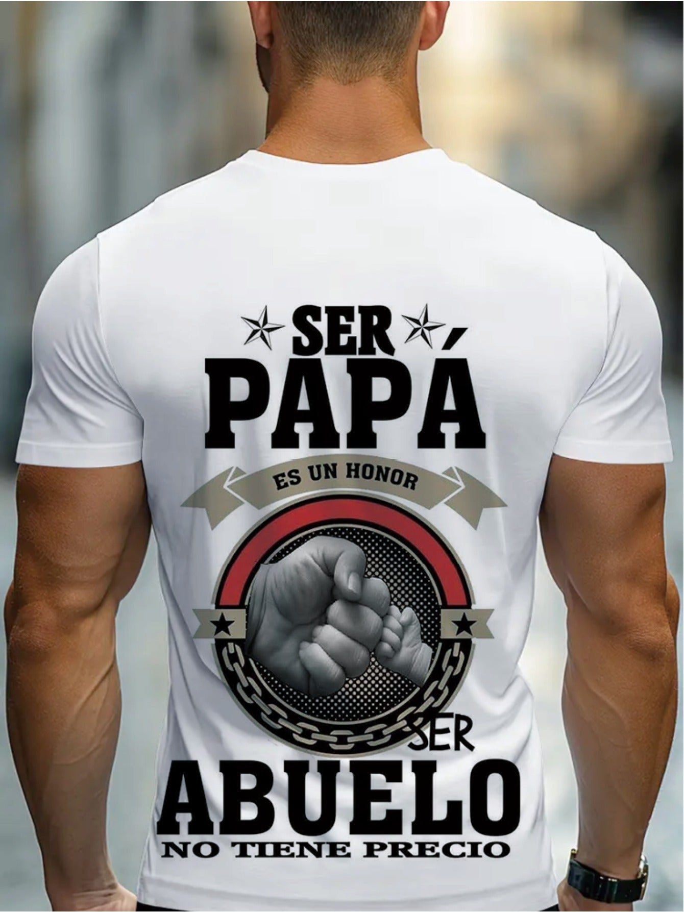 Camiseta Casual para Hombre - "Ser Papá es un Honor, Ser Abuelo No Tiene Precio"