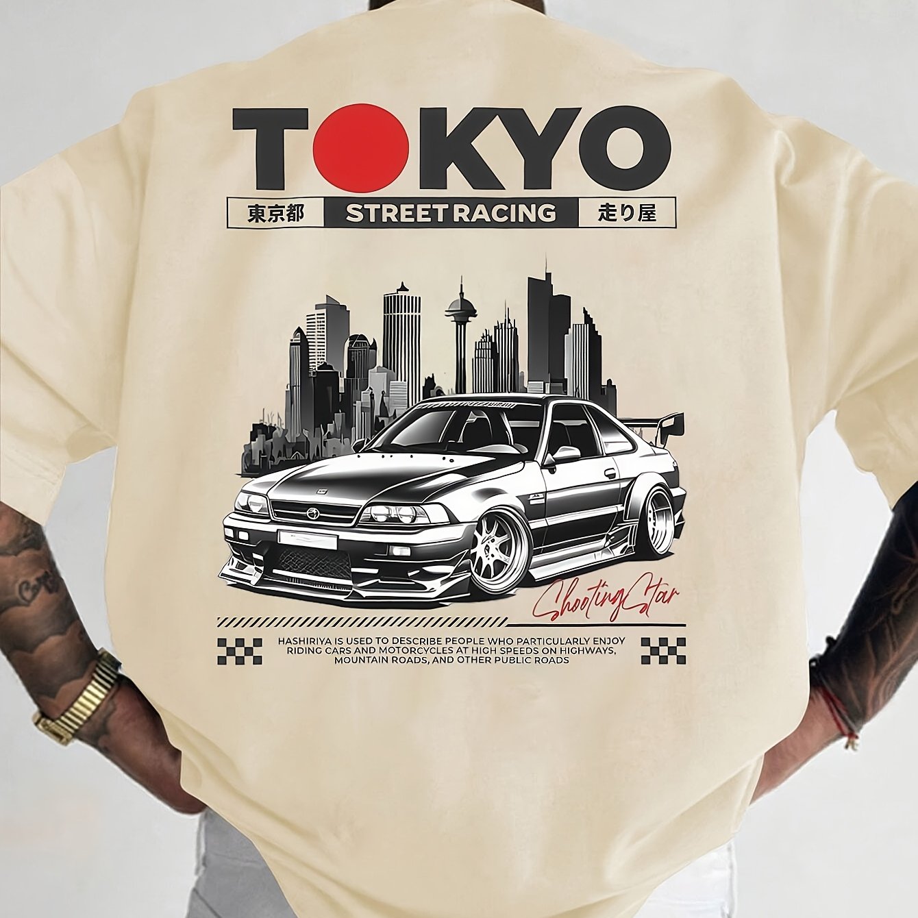 Camiseta Tokio Street Racing hombre 
Importante: esta camiseta va holgada