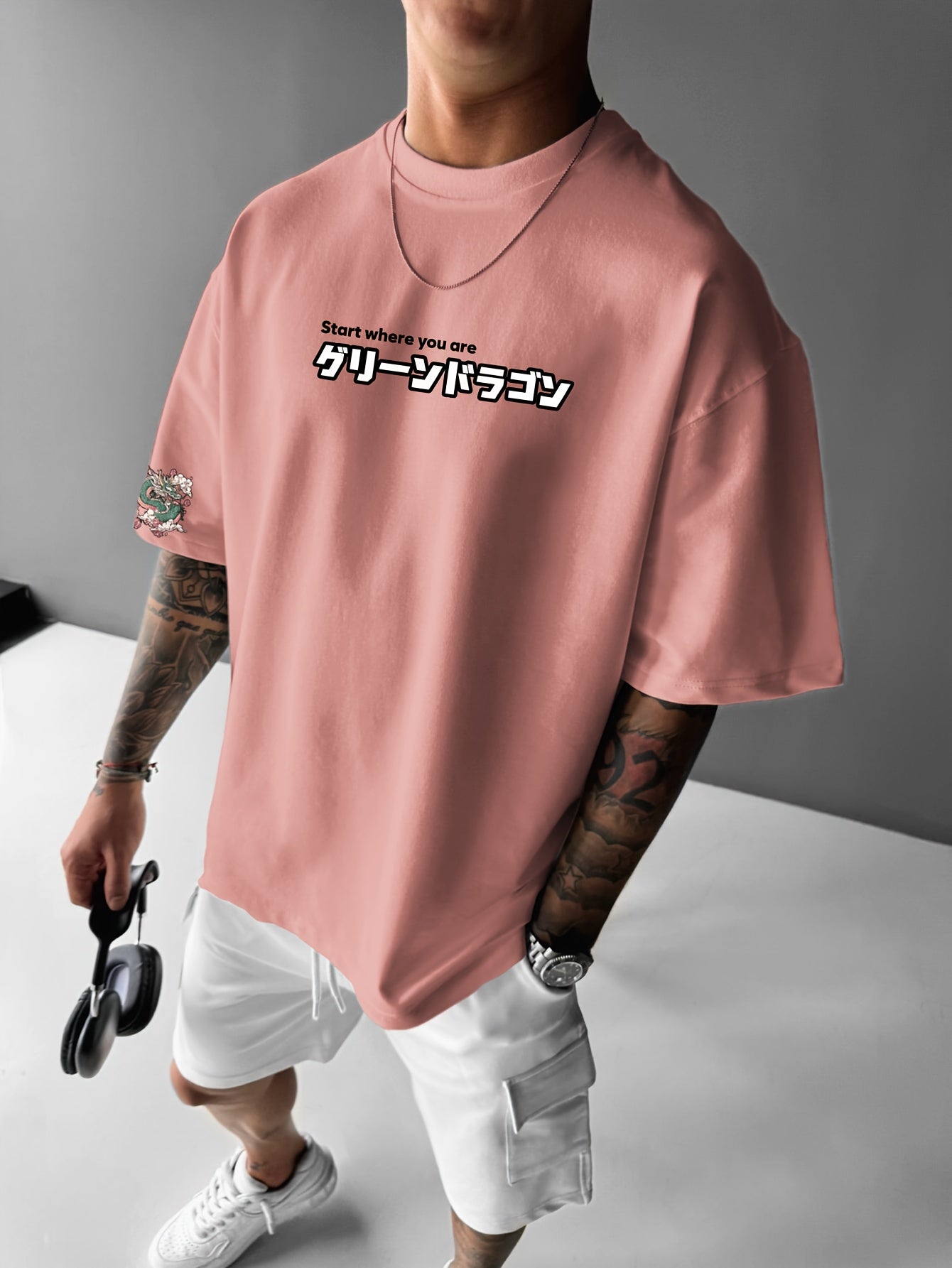 Camiseta gráfica hombre - "Perfeccionista" y "Libre y vida" con diseño de oso morado, ajuste holgado Importante: esta camiseta va holgada