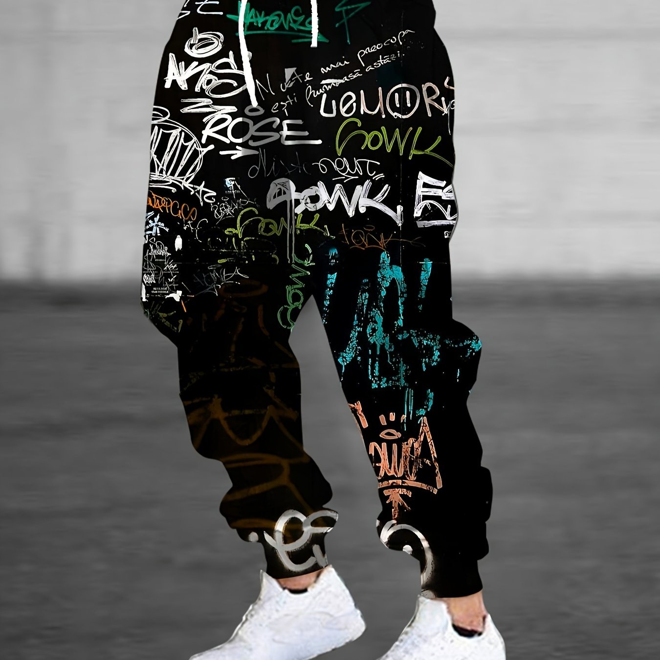 Pantalones de chándal hombre con estampado de grafiti 3D