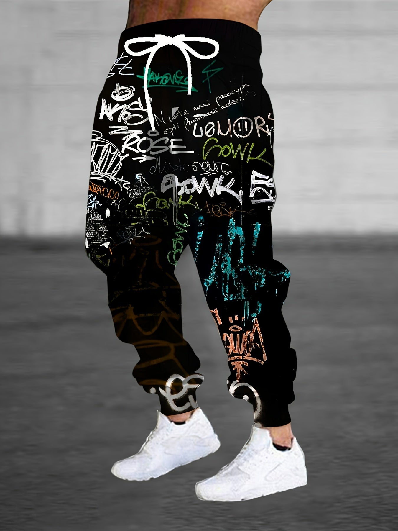 Pantalones de chándal hombre con estampado de grafiti 3D