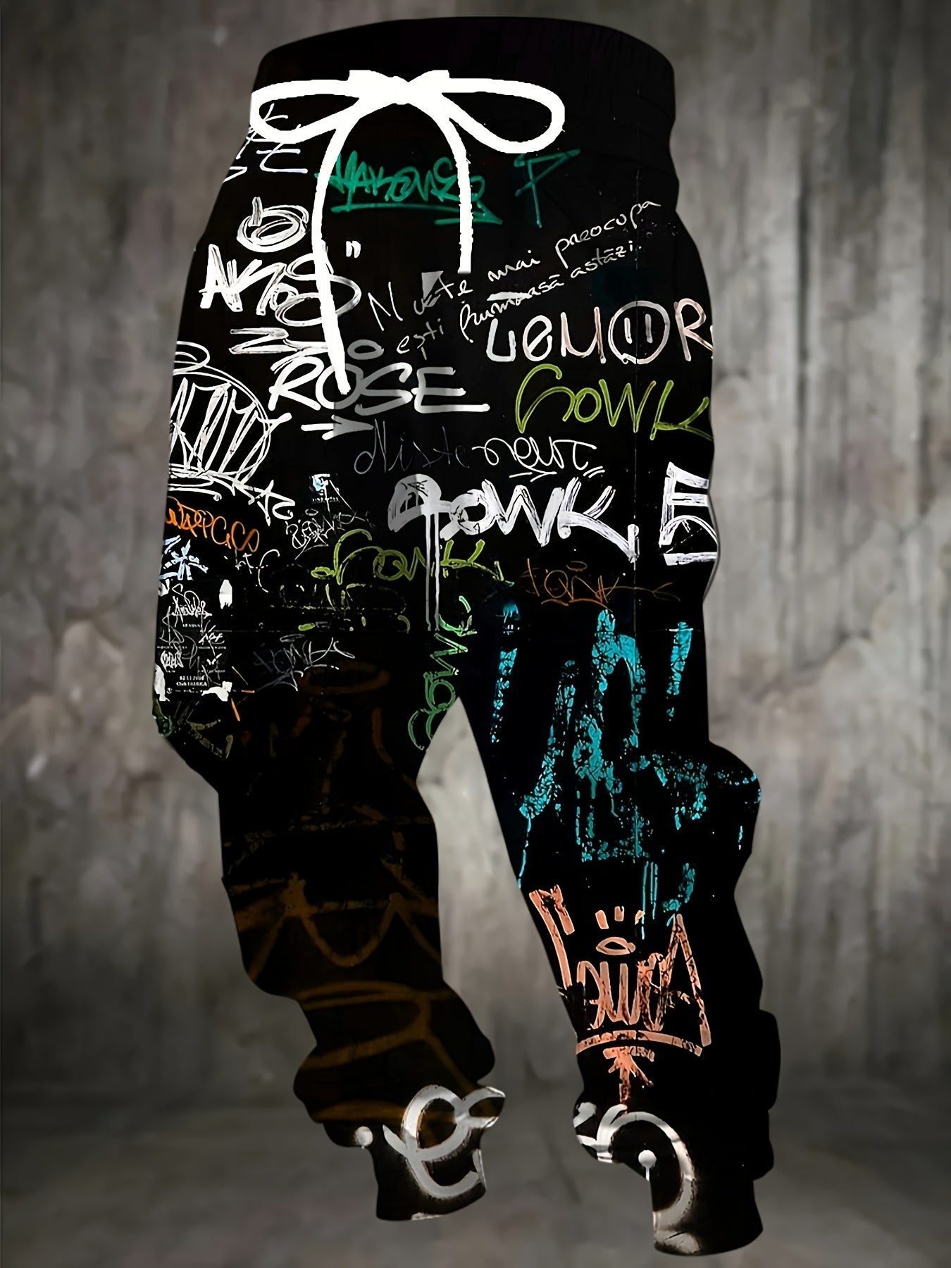 Pantalones de chándal hombre con estampado de grafiti 3D