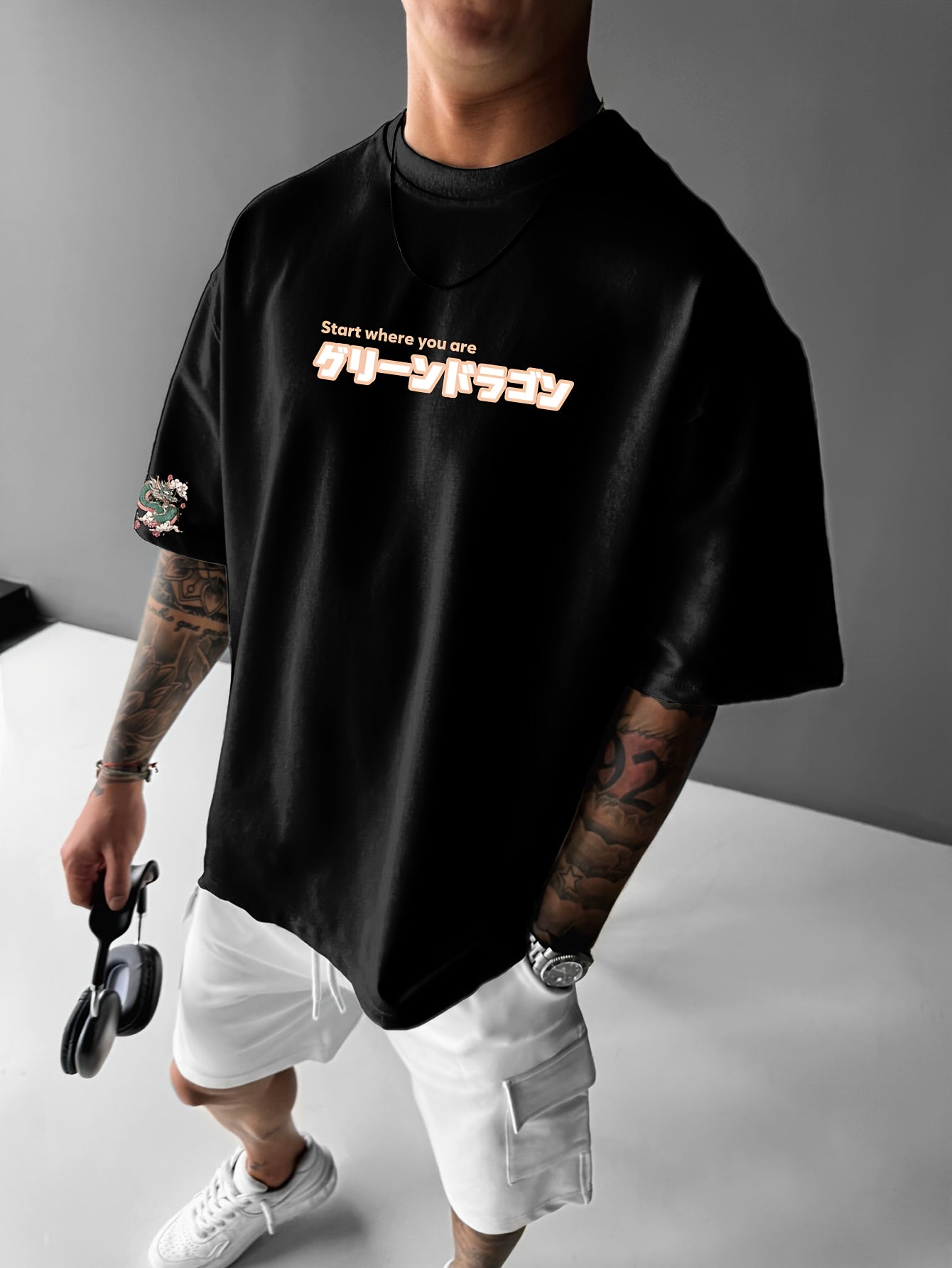 Camiseta gráfica hombre - "Perfeccionista" y "Libre y vida" con diseño de oso morado, ajuste holgado Importante: esta camiseta va holgada