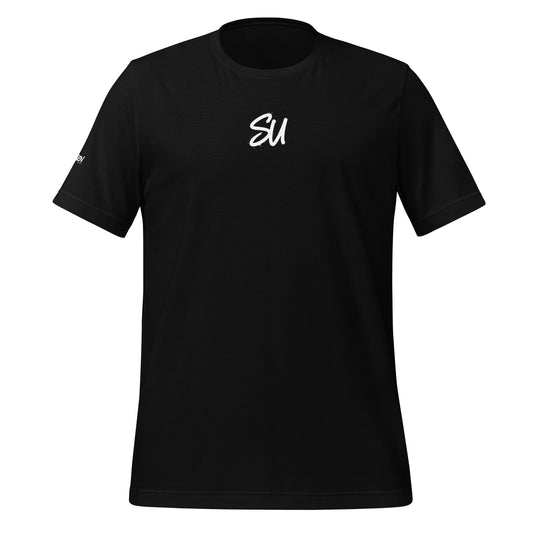 Vista frontal camiseta premium sostenible Servi Urban, materiales 100% reciclados
