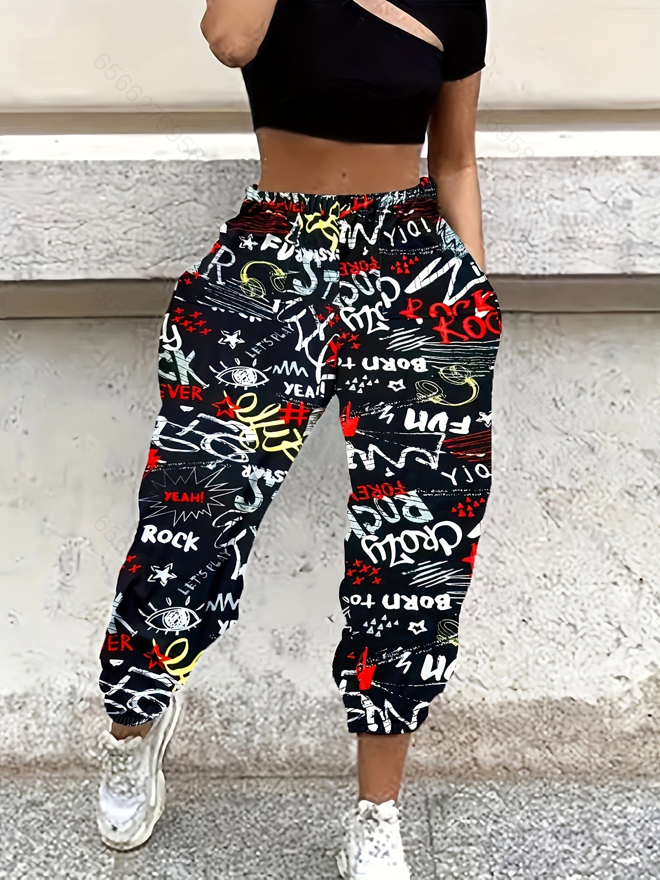 Pantalones  Casuales para Mujer con Estampado de Letras