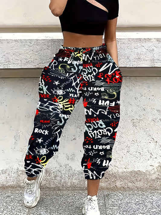 Pantalones  Casuales para Mujer con Estampado de Letras